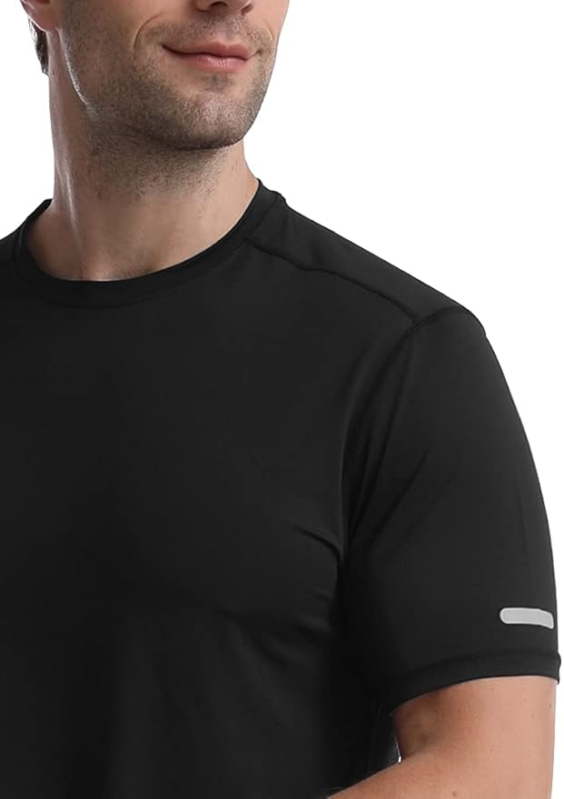 Zengjo Athletic Shirts for Men Short Sleeve Quick Dry Workout Running Gym Sport Exercise Tee Moisture Wicking