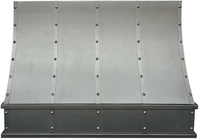 CT Copper Tailor Sloped Copper Vent Hood Wall Mount,54'' W,48''H,1260 CFM Exhaust Fan,Stainless Steel Vent,LED Light,Dishwasher-Safe Baffle Filters,VH8TR1