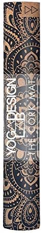 YOGA DESIGN LAB | The Cork Yoga Mat | Eco Luxury | Ideal for Hot Yoga, Power, Bikram, Ashtanga, Sweaty Workouts | Studio Quality | Includes Carrying Strap!
