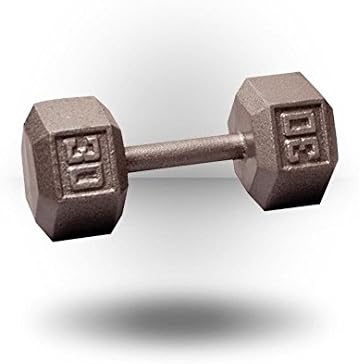 Body-Solid Cast Iron Hexagon Dumbbell, Hand Weights For Men and Women, Weight Dumbbells for Strength Training, Body Building Home Gym Training Gear