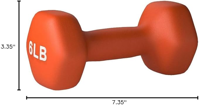 Amazon Basics Neoprene Dumbbell Hand Weights for Exercise and Muscle Toning