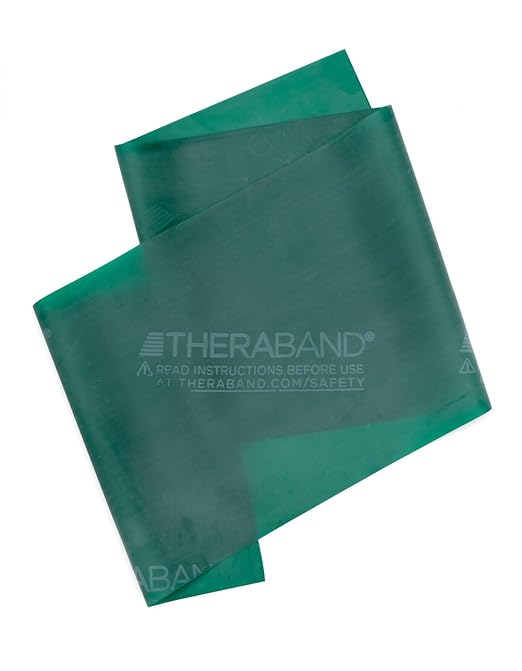 THERABAND Professional Latex Resistance Bands, Individual 6 Ft Elastic Band for Upper & Lower Body Exercise, Physical Therapy, Pilates, At-Home Workouts, 6 Foot, Green, Heavy, Level 4