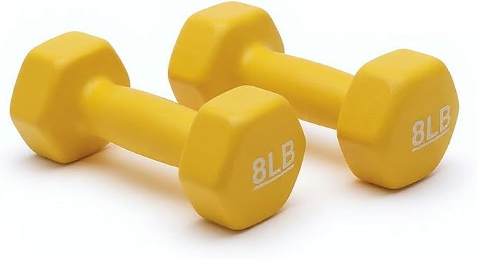 Amazon Basics Neoprene Dumbbell Hand Weights for Exercise and Muscle Toning