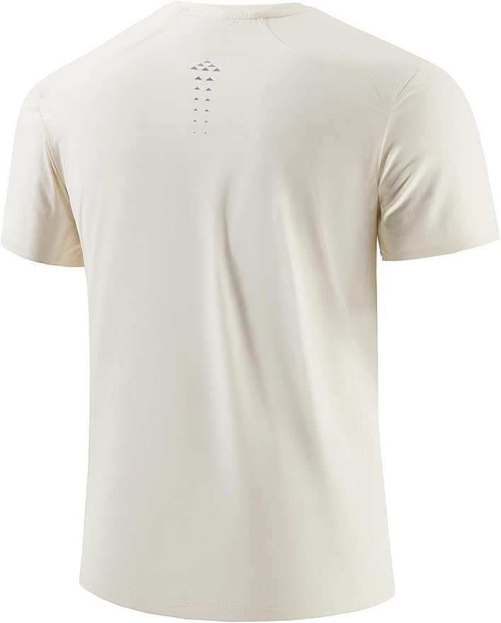 Mens Seamless Workout T-Shirts Lightweight Moisture Wicking Running Hiking Camping Tennis Pickleball Shirts for Men