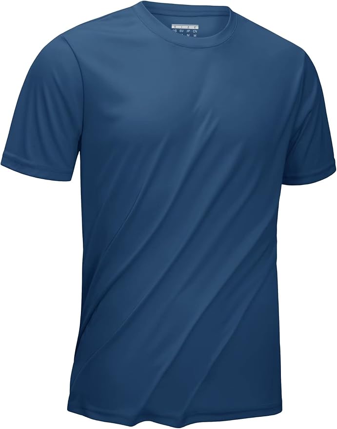 KEFITEVD Men's Short Sleeve UPF 50+ Sun Protection Shirts Quick Dry Rashguard Swim Shirt SPF Workout Fishing Athletic T-Shirt