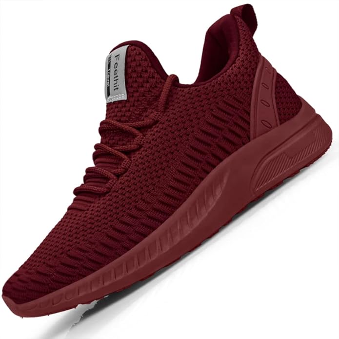 Feethit Mens Slip On Walking Shoes Blade Tennis Shoes Non Slip Running Shoes Lightweight Workout Shoes Breathable Mesh Fashion Sneakers