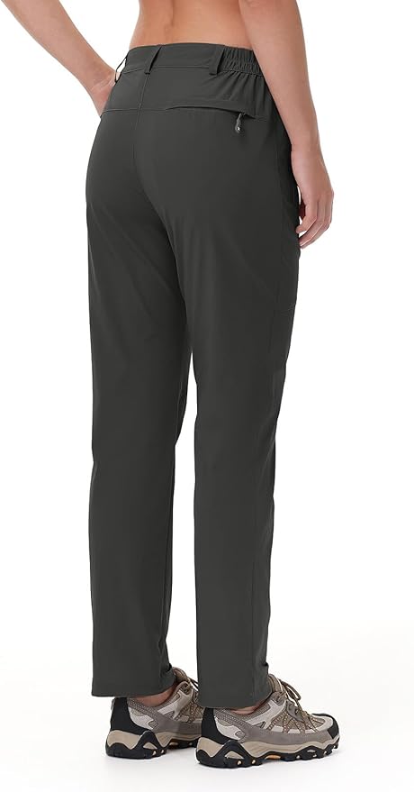 TBMPOY Women's Lightweight Hiking Pants Water Resistant Quick Dry Travel Work Outdoor Fishing Pants Zipper Pockets