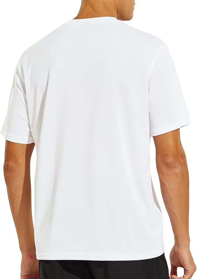 MIER Men's Quick Dry Workout Shirts Moisture Wicking Running Athletic Performance T-Shirts Recycled Polyester Top Tee