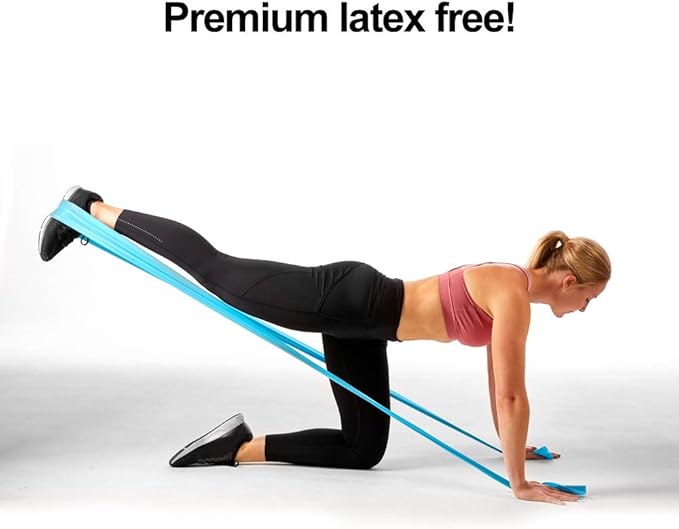 Resistance Band for Working Out - 8,16,24 Yard Resistance Bands Bulk Rolls - 10 Strengths in Light Medium and Heavy Exercise Bands - Latex Free Workout Bands Including iPhone App and e-Book
