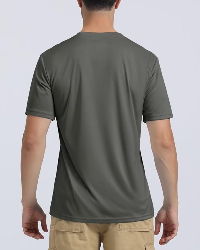 Boladeci Men's Swim Shirt Short Sleeve UPF 50+ Sun Protection SPF UV Moisture Wicking Lightweight Quick Dry Rash Guard
