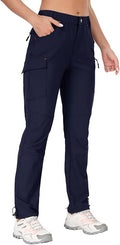 GymBrave Women's Hiking Cargo Pants Quick Dry Outdoor Camping Capris Water Resistant UPF 50 with Zipper Pockets