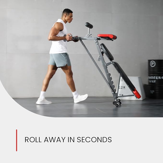 Finer Form Multi-Functional FID Weight Bench for Full All-in-One Body Workout – Hyper Back Extension, Roman Chair, Adjustable Ab Sit up Bench, Incline Decline Bench, Flat Bench