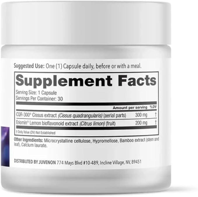 Juvenon GLP-1 Gold™ – Metabolic Support Supplement with CQR-300® & Eriomin™ – Helps Maintain Healthy Weight, Energy & Nutrient Metabolism – 30 Capsules