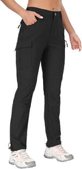 GymBrave Women's Hiking Cargo Pants Quick Dry Outdoor Camping Capris Water Resistant UPF 50 with Zipper Pockets