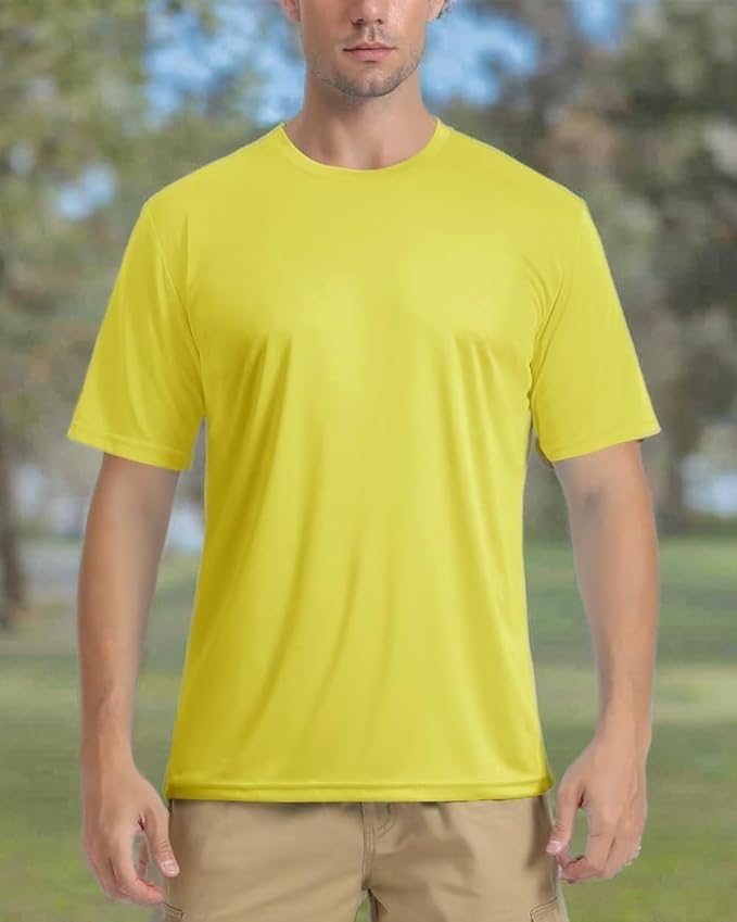 Boladeci Men's Swim Shirt Short Sleeve UPF 50+ Sun Protection SPF UV Moisture Wicking Lightweight Quick Dry Rash Guard