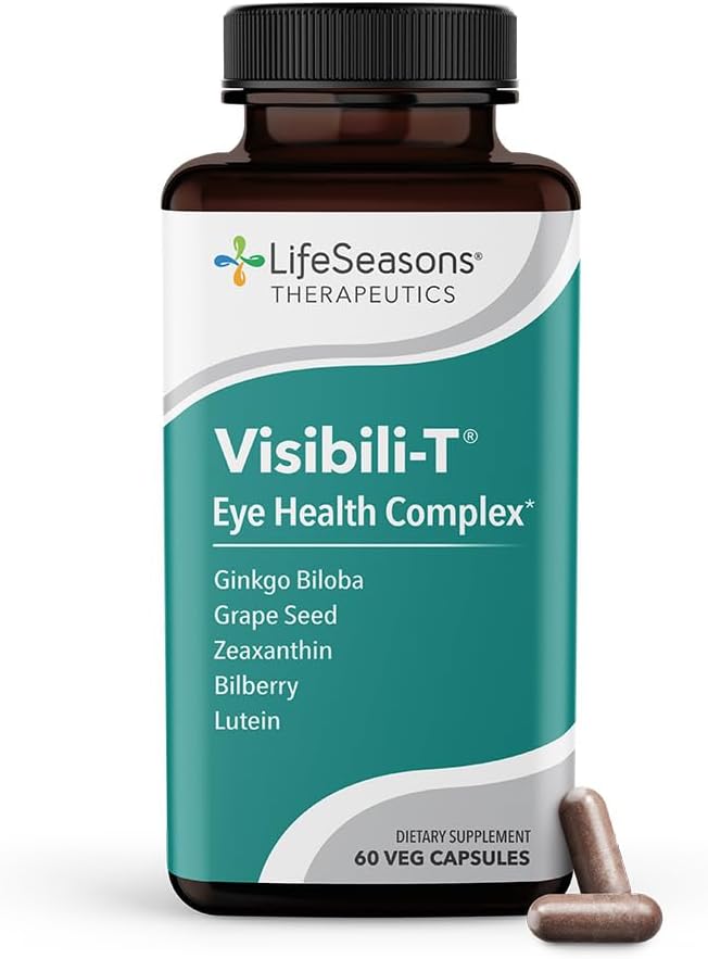 Visibili-T - Vitamin Supplement for Eye Health & Vision Support - Carrot Root, Chromium, Bilberry, Ginkgo Biloba, Grape Seed Extract, Lycopene, Vitamin A, Lutein & Zeaxanthin - 60 Capsules