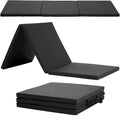 Gymnastics Tumbling Mats Portable Gymnastics Mat Foldable Tumbling Mat 2'x6'/4'x8' PU Leather Exercise Mat Yoga Mat with Carrying Handles for home Workout outdoor Yoga Gymnastics