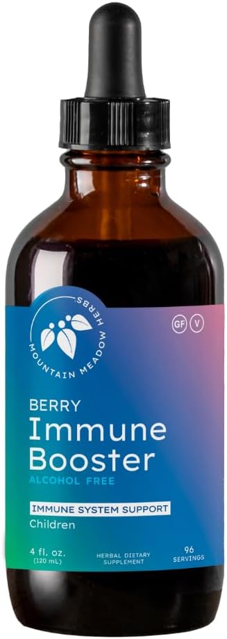 Mountain Meadow Herbs Berry Immune Booster for Kids Immune Support, with Elderberry and Echinacea - 4oz.