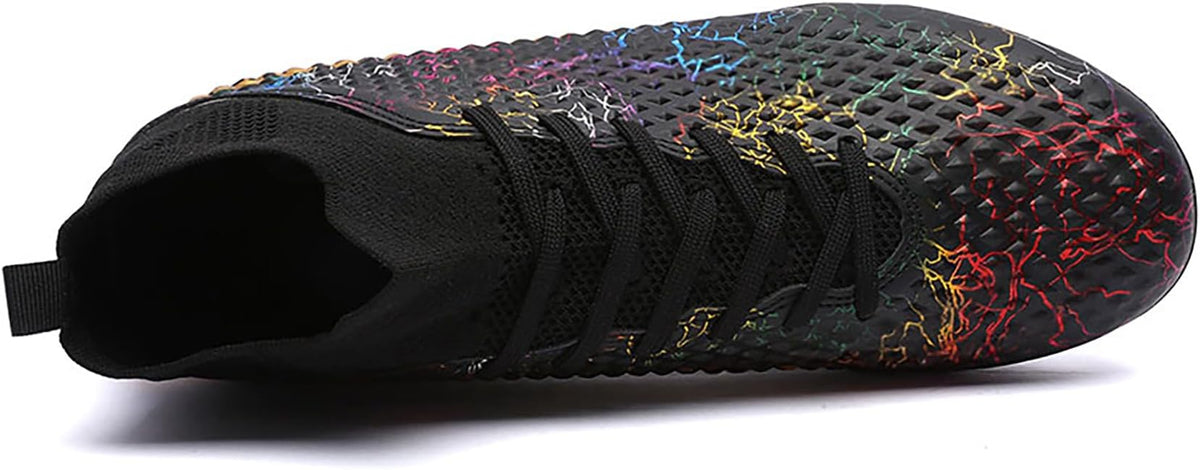 Men's Soccer Shoes High-Top Soccer Cleats Outdoor Breathable Athletic Professional Spikes Youth Boys Football Shoes Unisex