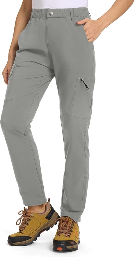 TBMPOY Women's Hiking Cargo Pants Lightweight Water Resistant Quick Dry Fishing Camping Travel Work Pant with 6 Pockets