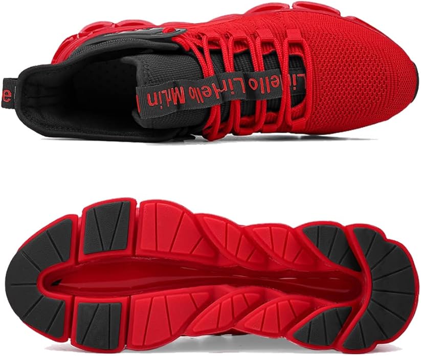 Hello MrLin Men's Running Shoes Non Slip Athletic Tennis Walking Blade Type Sneakers Hip Hop
