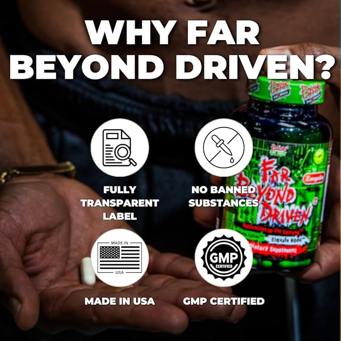 Psycho Pharma Far Beyond Driven, for Increased Energy to Burn with Improved Focus, Positive Mood.