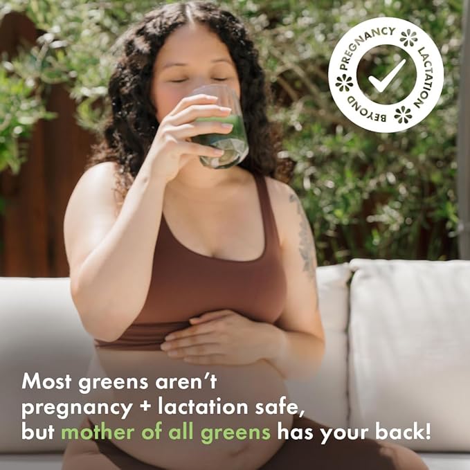 Boobie Mother of All Greens | Your New Family Ritual, Daily Super Greens Powder with 35+ Essential Nutrients for Moms & Families | Vegan, Gluten Free, & Sugar Free | Mango Flavor, 30 svgs