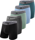 BAMBOO COOL Men's Ultra ComfortSoft Underwear, Moisture Wicking & Breathable No Ride Up Boxer Briefs with Fly, Multipack