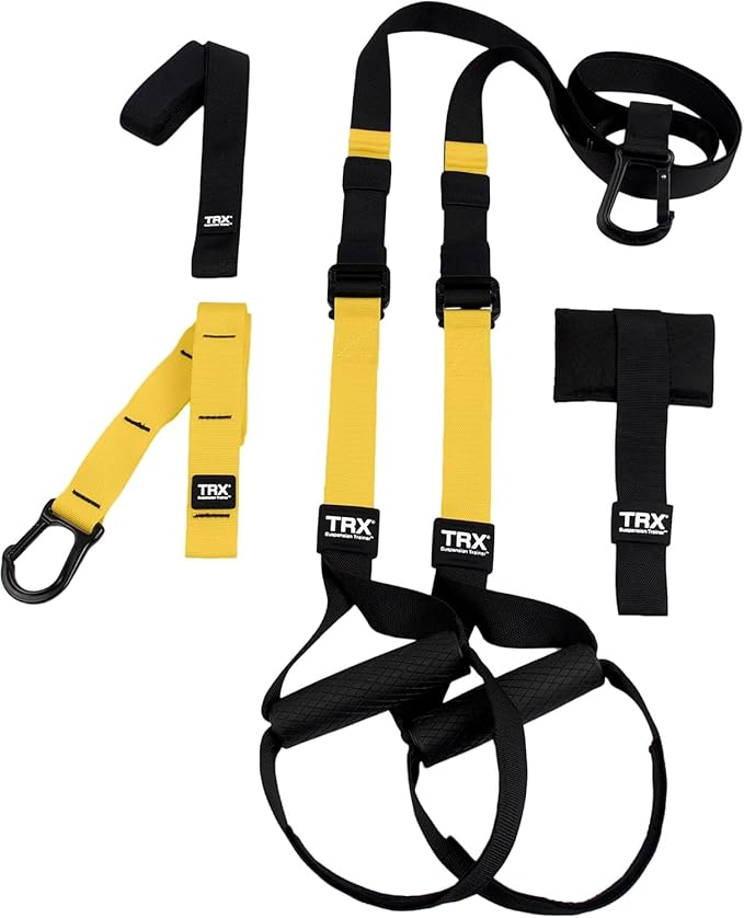 TRX PRO3 Suspension Trainer System, Durable Design for Cross-Training, Weight Training, HIIT Training & Cardio, Includes 3 Anchor Solutions for Indoor & Outdoor Home Gyms