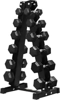 RITFIT 300/350/450/650/180/200/210 LB Rubber Hex Dumbbells Set with Optional Dumbbell Rack, Multi Weight Set to Choose, Ideal for Home Gym and Fitness