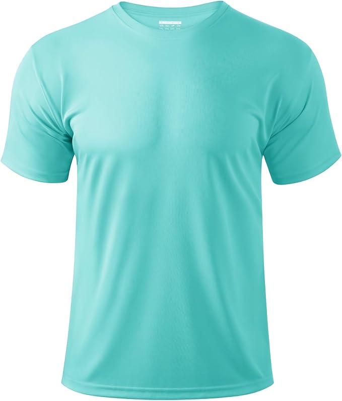 Boladeci Men's Swim Shirt Short Sleeve UPF 50+ Sun Protection SPF UV Moisture Wicking Lightweight Quick Dry Rash Guard