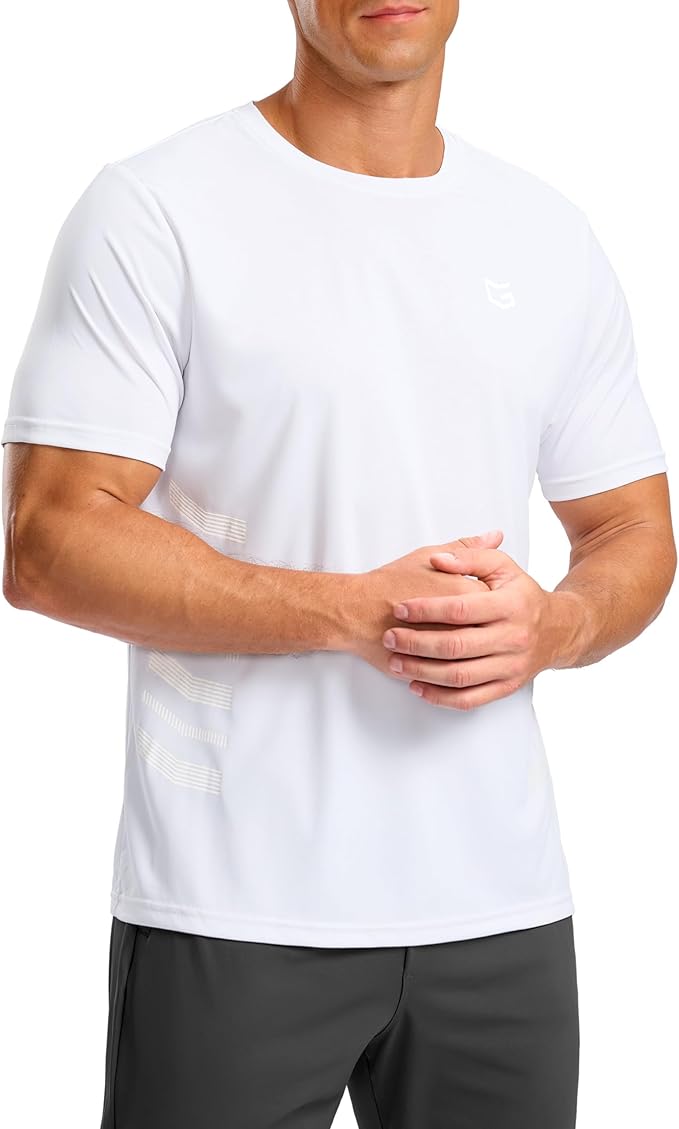 G Gradual Men's Workout Shirts Quick Dry Athletic Running T-Shirts Lightweight Moisture Wicking Short Sleeve Sports Gym Tops