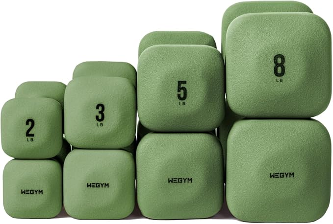 SafeGrip Dumbbells, Anti-Slip, Anti-Roll, Thick Handles, Free Weights, Square Dumbbells for Secure Workouts at Home, Weightlifting, and Personal Training