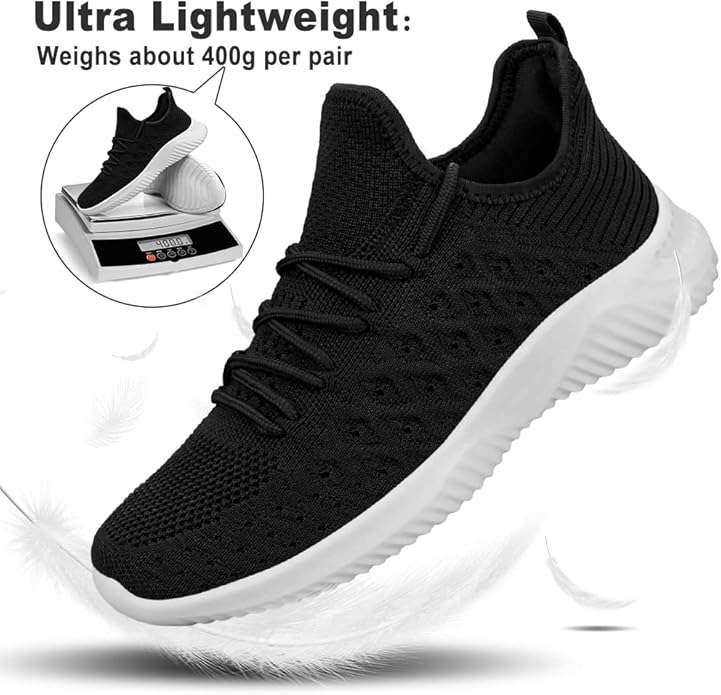 Feethit Mens Slip On Walking Shoes Lightweight Breathable Non Slip Running Shoes Comfortable Fashion Sneakers for Men
