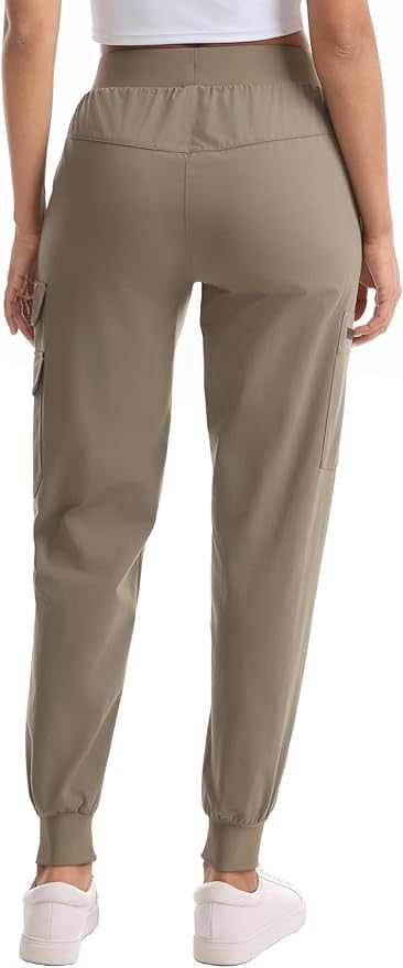 Women's Hiking Pants with Pockets - Travel Lounge Outdoor Quick Drying Lightweight Water Resistant Joggers