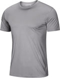 MAGCOMSEN Men's Short Sleeve UPF 50+ T-Shirt Quick Dry Rash Guard Athletic Running Swim Top Tee Performance Water Shirts