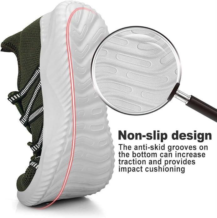 Feethit Mens Slip On Running Shoes Breathable Lightweight Comfortable Fashion Non Slip Sneakers for Men