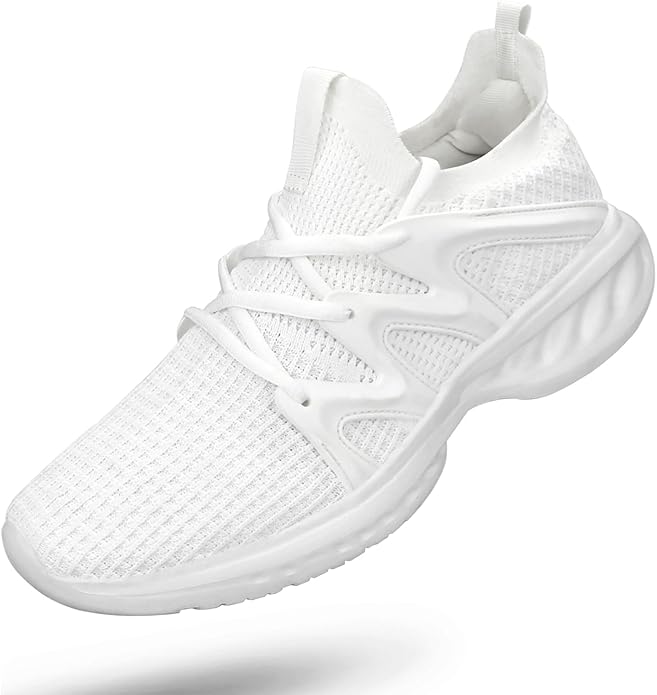 Pujcs Men's Slip on Walking Shoes Lightweight Breathable Non Slip Running Shoes Athletic Gym Tennis Shoes Sneakers for Men