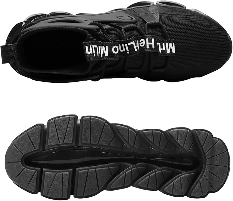 Hello MrLin Men's Running Shoes Non Slip Athletic Tennis Walking Blade Type Sneakers Hip Hop