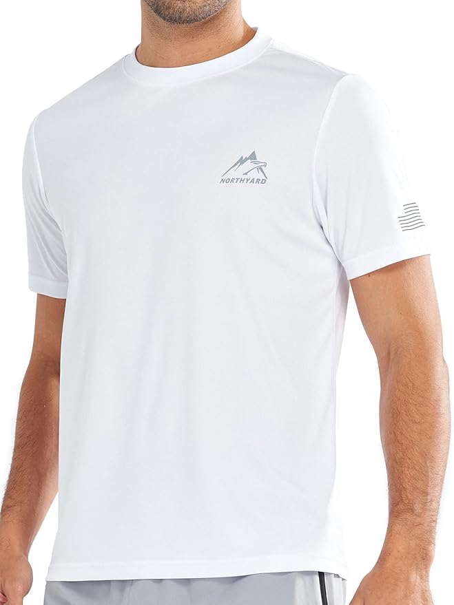 NORTHYARD Men's UPF 50+ Sun Protection Shirts Swim SPF UV Quick Dry Short Sleeve T-Shirts for Athletic Fishing Rash Guard