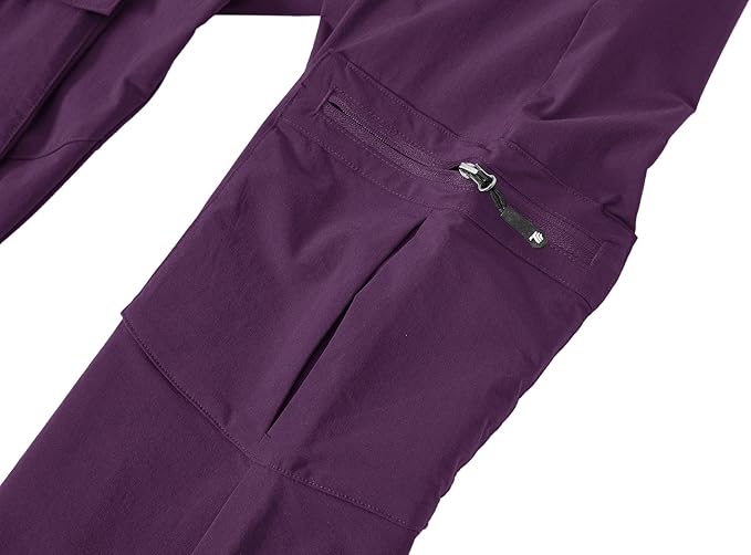 YSENTO Women's Hiking Pants Lightweight Stretch Quick Drying UPF 50 Camping Travel Work Cargo Pants 6 Pockets