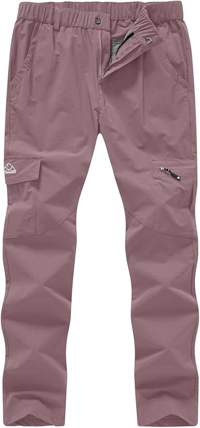YSENTO Women's Hiking Pants Lightweight Stretch Quick Drying UPF 50 Camping Travel Work Cargo Pants 6 Pockets