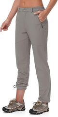 TBMPOY Women's Lightweight Hiking Pants Water Resistant Quick Dry Travel Work Outdoor Fishing Pants Zipper Pockets