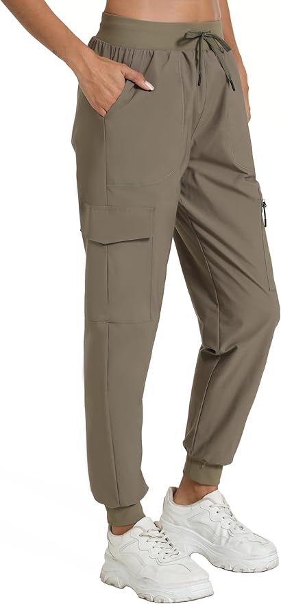Women's Lightweight Cargo Pants with Pockets Stretchy Quick Dry Hiking Pants for Travel Casual Outdoor