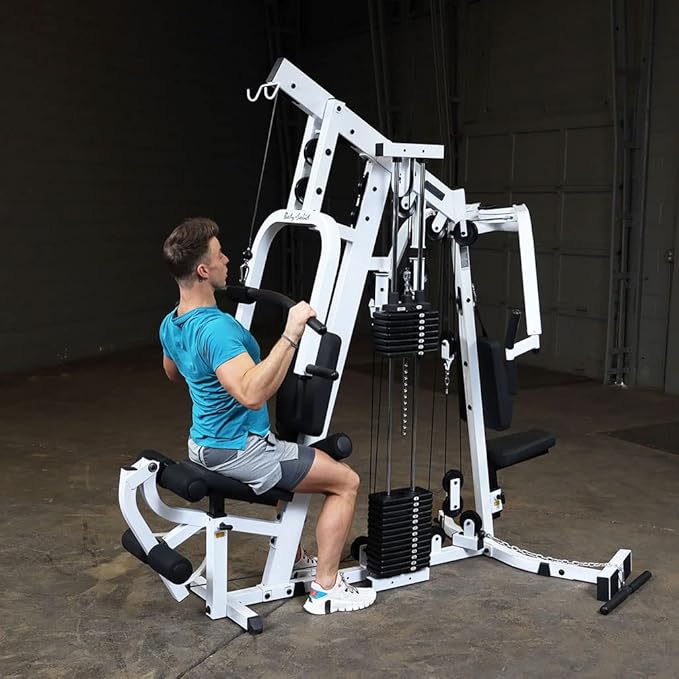 Body-Solid Multi-Station, Single Weight Stack Home Gym Machine, Arm & Leg Strength Training Functional Exercise Workout Station, 210lbs. Black Weight Stack