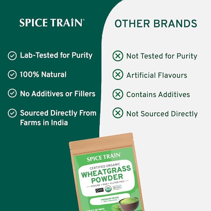 HANDPICK USDA Organic Wheatgrass Powder (10oz) Rich Green Powder - Lab Tested | 100% Whole Leaf | Gluten Free, Non-GMO | No Sugar, No Artificial Ingredients | Resealable Ziplock Pouch