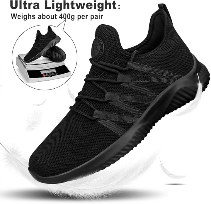 Feethit Mens Slip On Running Shoes Breathable Lightweight Comfortable Fashion Non Slip Sneakers for Men