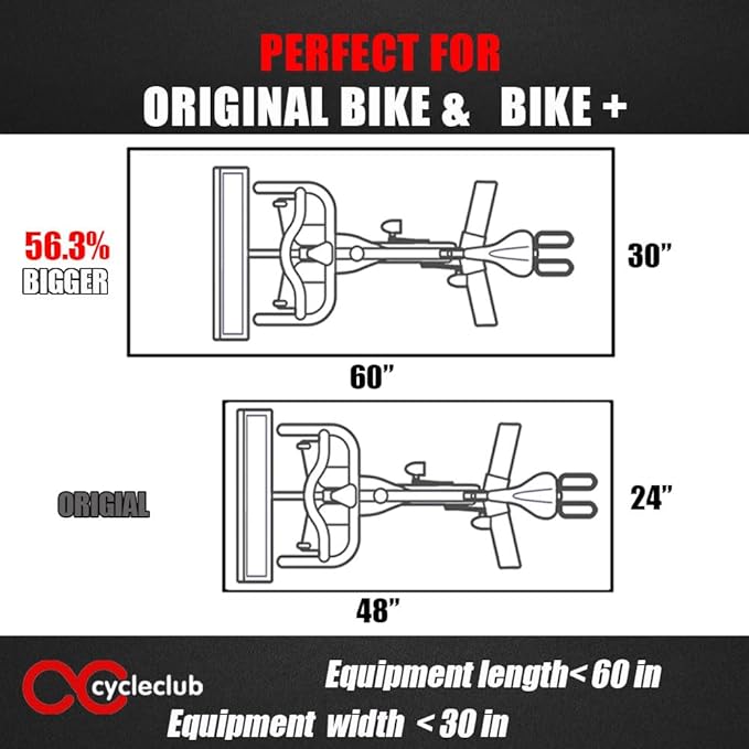 Bike Mat Compatible with Peloton Bike,Elliptical,Treadmill Mat, 6mm Thick, Under Exercise Bike Trainer Pad for Indoor Stationary Spin Bike Gym Equipment Hardwood Floor Carpet Protector