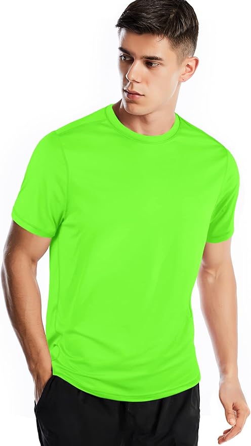 Zengjo Athletic Shirts for Men Short Sleeve Quick Dry Workout Running Gym Sport Exercise Tee Moisture Wicking
