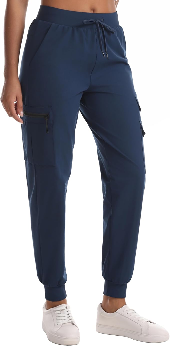 Women's Hiking Pants with Pockets - Travel Lounge Outdoor Quick Drying Lightweight Water Resistant Joggers